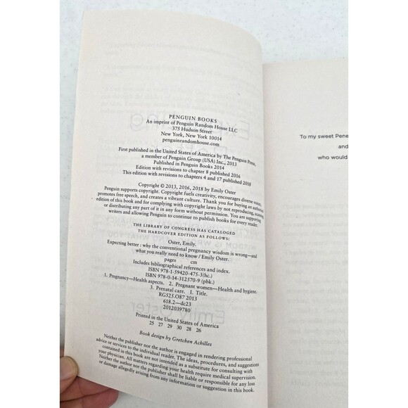 Expecting Better - Why the Conventional Pregnancy Wisdom is Wrong-By Emily Oster - Picture 4 of 6